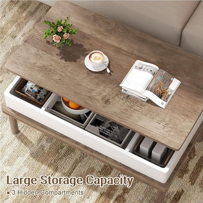 Shintenchi Coffee Table, Lift Top Coffee Table - Image 4