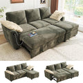 Ihanherry Modular Convertible Sectional Sofa Bed, Reversible Chaise & Storage by iHanHerry