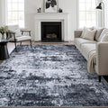 9x12 Area Rug Living Room Rug: Washable Modern Abstract Soft Thin Rug Indoor by FXRHLP