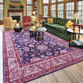Purple Area Rugs for Living Room, Washable 5x7 Area Rug for Bedroom, Retro by Rtizon