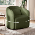 Oversized Boucle Swivel Accent Chair by CHICHOUSE