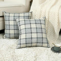 Stellhome Pack of 2 Faux Linen Buffalo Check Throw Pillow Covers, Farmhouse by Stellhome
