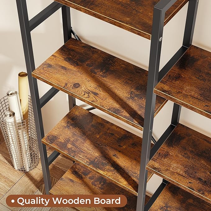 SUPERJARE Triple Bookshelf, Bookcase - Image 4