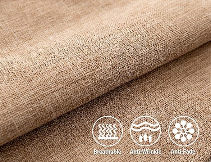Stellhome Linen Throw Pillow Covers Square Solid Farmhouse Burlap Cushion Covers - Image 2