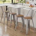 Andeworld Metal Bar Stools Set of 4, 30 inch Bar Height Barstools by Andeworld
