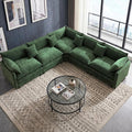 111.4" V-Shaped Corner Couch Sectional｜5 Seat Customizable Modular Cloud by MUDANT