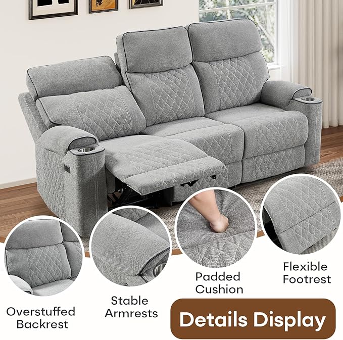 HAOMARKETS 2-Piece Electric Recliner Sofa Set - Image 6