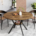 MECHYIN Round Dining Table for 2-4, 42 Inch Wood Kitchen & Dining Room Tables by MECHYIN